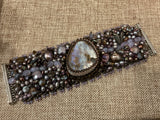 Lavender Boulder Opal Peyote Cuff