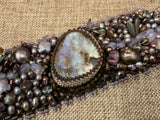 Lavender Boulder Opal Peyote Cuff