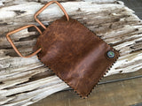 Upcycled Leather Embroidered Purse